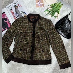 🧥 Talbots Tweed Blazer Jacket
Brown Velvet Trim